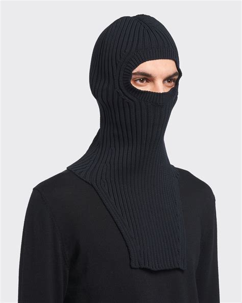 prada schutzmasken|Black Technical Fabric Ski Mask .